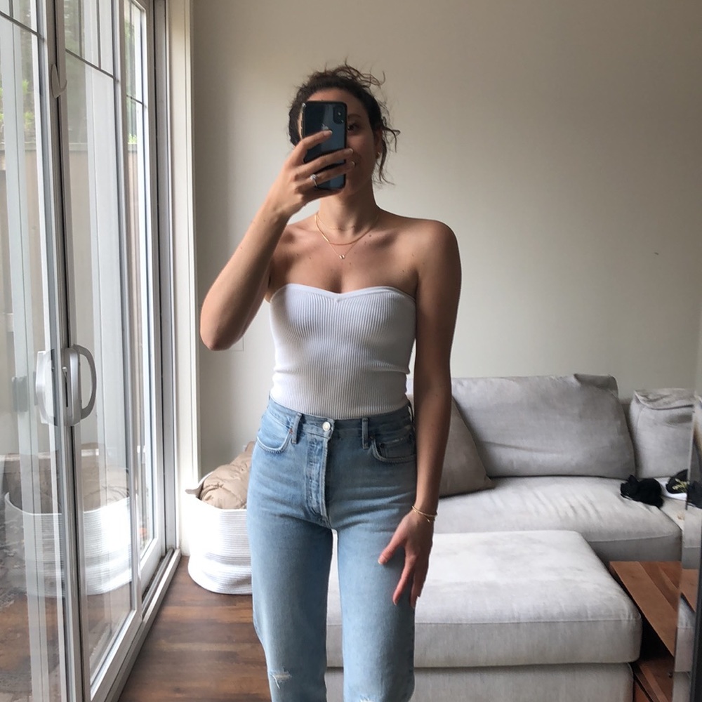 ✨Babaton Olaf White Tube Top✨